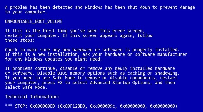 Blue Screen in Windows XP and 7